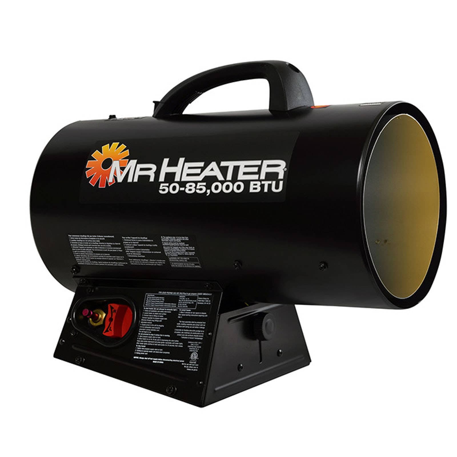 Portable propane construction heater — representative photo.